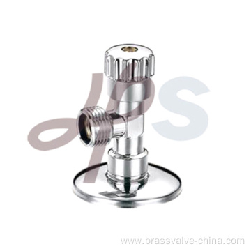 Brass angle type valve with plated chrome